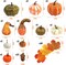 Lifelike Faux Pumpkin Gourds Acorn Maple Leaves for Halloween Fall Thanksgiving Party Table Decoration Supply